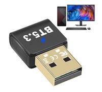 Récepteur de dongle d'émetteur USB, Adaptateur 5.3 pour PC | 5.3 Récepteur et émetteur sans Fil | Plug and Play, l'adaptateur USB Prend en Charge la Transmission Audio Haute définition