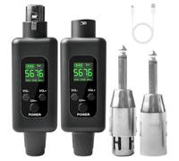 Récepteur de microphone XLR, adaptateur de microphone sans fil 2,4 G 1 à 1 pour microphone sans fil pour microphones dynamiques et à condensateur, mixage, système PA