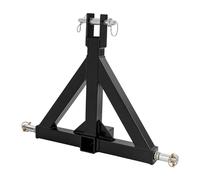 Récepteur de remorque à 3 points - 5,8 cm - Avec suspension à trois points - Pour tracteur de catégorie 1 - Adaptateur pour remorques et appareils de ferme