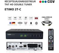 Récepteur Décodeur TNT HD - CGV - Etimo 2T-c - Double Tuner - HDMI - Noir