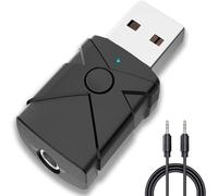 Récepteur émetteur Bluetooth 5.2, 5 en 1 sans Fil Voiture Adaptateur Bluetooth Aux avec Prise Jack 3,5 mm pour Le Streaming de Musique, pour Haut-parleurs stéréo TV Maison Voiture