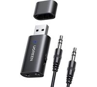 UGREEN Adaptateur Jack Bluetooth 5.4 pour TV Télé Émetteur Récepteur 2 en 1 pour Voiture Prise Aux 3.5mm Transmetteur Auxiliaire Audio pour Casque Écouteurs Enceinte Amplificateur