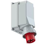 Fiche récepteur 125A 5P 400V rouge IP67 POWER TWIST 545-6