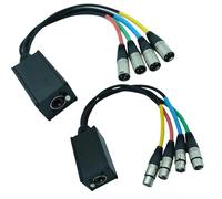 Récepteur multi-réseaux 4 canaux 3 broches XLR Ethernet Extender Stage Sound Lighting XLR Récepteur multi-réseaux