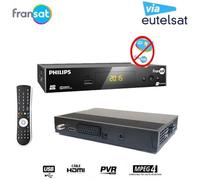 RÉCEPTEUR PHILIPS DSR 3031F , DÉMODULATEUR - ENREGISTREUR SATELLITE HD FRANSAT (EUTELSAT 5° OUEST) (VENDU SANS CARTE)