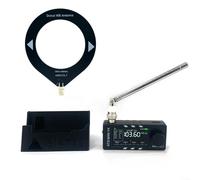 Récepteur radio DSP SI4732 V4 avec puce ESP32-S3, AM FM SSB USB LSB, écran IPS 1,9", entrée d'antenne Hi-Z, batterie 800 mAh, noir (support ABS)