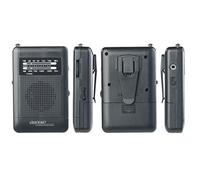 Auvisio Récepteur radio FM/AM analogique de poche TAR-202 Jack 3,5 mm Haut-parleur intégré Noir