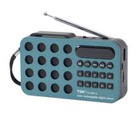 Récepteur radio FM portable, haut-parleurs sans fil Bluetooth, charge solaire, radio multifonctionnelle, prise en charge USB, carte TF, lecteur de musique Blue