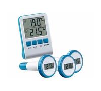 : Récepteur radio LCD avec 3 thermomètres numériques pour étangs et piscines