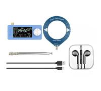 Récepteur radio miniature SI4732 avec écran de 1 9 pouces, prend en charge différents modes de diffusion avec écouteurs et antennes (bleu)