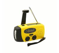 Récepteur radio multifonction avec manivelle solaire,radio météo,lampe de poche d'urgence,batterie externe,mise à niveau,USB,FM,AM,NOAA,WB,4000mAh - Type 2000mAh Yellow