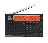 Récepteur Radio Numérique Multibande AM FM Onde Courte, Contrôle Via Application, Batterie Rechargeable 2500mAh, Portatif avec Écran LCD, Support Bluetooth, Carte TF, Lampe de Poche pour