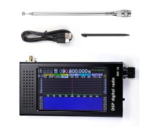 Récepteur radio numérique ondes courtes SDR V6 MW SSB CW HAM toutes bandes avec écran IPS de 4,3 pouces