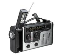 Récepteur Radio solaire à manivelle, Mini lampe de poche Portable AM/FM multifonctionnelle, Radio d'urgence d'extérieur avec batterie externe de 1200mAh