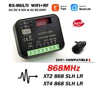 Récepteur radio universel RX MULTI 300-868 MHz Tuya Wifi Smart Switch Module 2 canaux pour télécommande de garage/portail XT2 XT4 868 SLH LR 868 MHz Remote Control