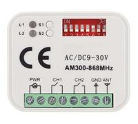 Récepteur sans fil 2 canaux 12-24V CA/CC fréquence 433-868MHz compatible télécommande Doorhan 433.92MHz code fixe/tournant