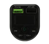 Récepteur sans fil voiture noir modulateur MP3 et chargeur USB | Navigation vocale, diffusion FM 87,5 MHz, d’écho, sortie USB 5 V 3,1 A, conduite