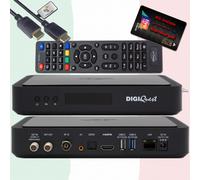 Récepteur Satellite 4K UHD Combo DIGIQuest Q99 TiVuSat Smartcard Activée Noire