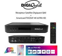 Récepteur Satellite - Digiquest - Q60 - 4K Ultra HD - HDMI - USB 2.0/3.0 - Smartcard TIVÙSAT