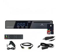 Récepteur satellite hd servimat vega ii + carte tntsat v6 + câble 12v + déport ir + câble hdmi + adaptateur alimentation chargeur 12v