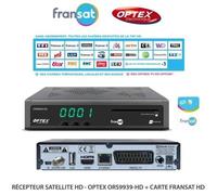 Récepteur Satellite HD - Optex ORS9939-HD - 4000 chaînes TV et Radio, Réception multi-satellites, Carte FRANSAT HD Incluse