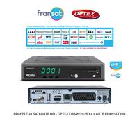 Récepteur Satellite HD - Optex - ORS9939-HD - 4000 chaînes - Multi-satellites - Carte FRANSAT HD incluse