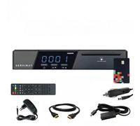 Récepteur satellite hd servimat vega ii + carte tntsat v6 + câble 12v + déport ir + câble hdmi + adaptateur alimentation chargeur 12v