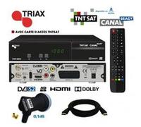 Récepteur Satellite Triax Thr 9900 Hd + Carte Tntsat + Hdmi + Lnb Single Best Hg101 G
