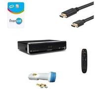 Récepteur THS805 HD - Décodeur TNT Satellite Camping Car + Carte Fransat +Cable HDMi + LNB HD ME