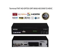 Terminal TNT HD OPTEX ORT 8930-HD DVB-T2 HEVC - Version 3, Récepteur TNT HD pour les chaînes gratuites françaises et allemandes