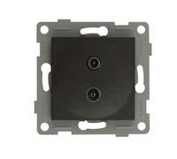 Récepteur TV/FM-SAT encastré, connexion intermédiaire, amplification du signal, idéal pour les installations d'antennes et la distribution du signal.