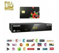 Récepteur PHILIPS DSR 3231T , Démodulateur Satellite HD TNTSAT, Noir, Haute définition + carte TNT SAT