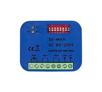 Récepteur Universel Compatible, Relais Récepteur, Récepteur Radio 2 Canaux 433-868 MHz Code Variable/Fixe Récepteur 12-24 VAC/DC pour Eclairage Motorisation de Portail Système de Porte Garage