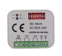 RéCepteur Universel de TéLéCommande de Porte de Garage Interrupteur de ContrôLeur 2CH pour éMetteur RX MultifréQuence 433 900MHz