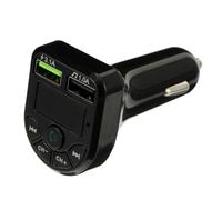 Récepteur Voiture Double USB Mp3 Modulateur Fm | Commande Vocale, Suppression du Bruit, Navigation Vocale, Suivi Batterie, Plastique Noir, 87,5 Mhz