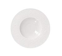 Reception 2690343 Assiette Creuse Martelé en Porcelaine à 23 cm, Blanche