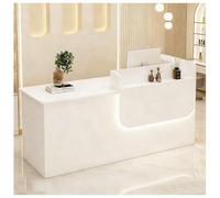 Réception avec tiroir de comptoir à bande lumineuse DEL avec comptoir - Comptoirs de réception avec rangement - Compteurs de caisses pour bureau, commerce de détail, hall d'entrée, salon de beauté, H