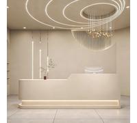 Réception commerciale, comptoir de vente au détail avec lumière LED cachée, pas d'installation, logo personnalisable pour magasin de vêtements, salon de beauté, clinique dentaire, centre de remise en