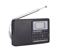 Réception de Bande complète avec Radio FM/AM/SW/LW/TV Radio-réveil Récepteur Radio Récepteur Connexion Micro USB Portable avec Casque(Type 2)