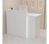 Reception Desk Negotiation Table Computer Furniture Cash Register Counter Lockable Drawer Welcome Desk Office Furniture for Beauty White 90x50x100cm