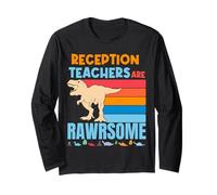 Réception Teachers are Awesome Carers Dinosaure Cadeau Manche Longue