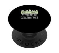 Réceptionniste vétérinaire Mes Patients sont Plus Mignons Que Les vôtres PopSockets PopGrip Adhésif