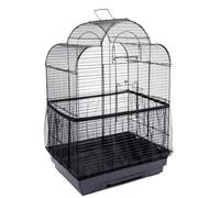 Receptor Protection contre les semences en maille de nylon pour cage à oiseaux - Tissu doux, facile à nettoyer et aéré pour perroquets et oiseaux (noir, S)