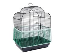 Receptor Protection contre les semences en maille de nylon pour cage à oiseaux - Tissu doux, facile à nettoyer et aéré pour perroquets et oiseaux (vert, L)