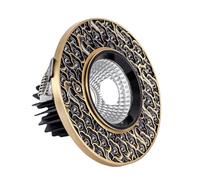 Recessed LED Downlight Spotlight 3W 5W 7W 10W 12W Die-Brass Ceilling Potlight Recessed Lights Fixture 4000K Natural Light All Copper Round Trim 1,