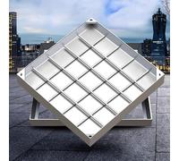 Recessed Manhole Cover and Frame, Sealed Stainless Steel Recessed Manhole Cover Indoor Or Outdoor Drain Cover for Garden School Courtyards(900x900mm/35.4x35.4in)