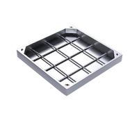 Recessed Manhole Cover and Frame, Stainless Steel Inspection Chamber Cover Square Embedded Manhole Lid Invisible for Garden School Courtyards Patios Garden Driveways and Block Paving(700x700mm/27.5X