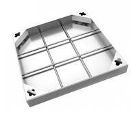 Recessed Septic Tank Cover, Stainless Steel Manhole Cover with Frame and Pull Hole, Invisible Design for Manhole System