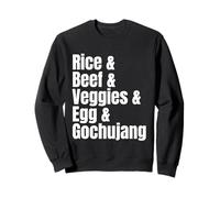 Recette Amusante de liste d'ingrédients Bibimbap de la Nourriture coréenne Sweatshirt