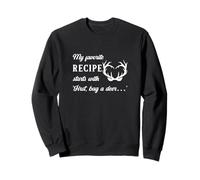 Recette de Chasse Humour Hunter Deer Season Cook Outdoor Chef Sweatshirt